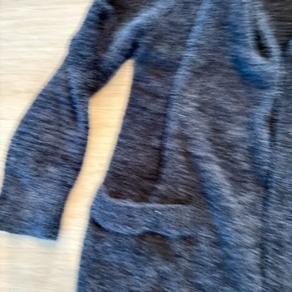 Barefoot Dreams Cozychic Cali Cardigan Sweater Heathered black gray XS - Picture 4 of 10